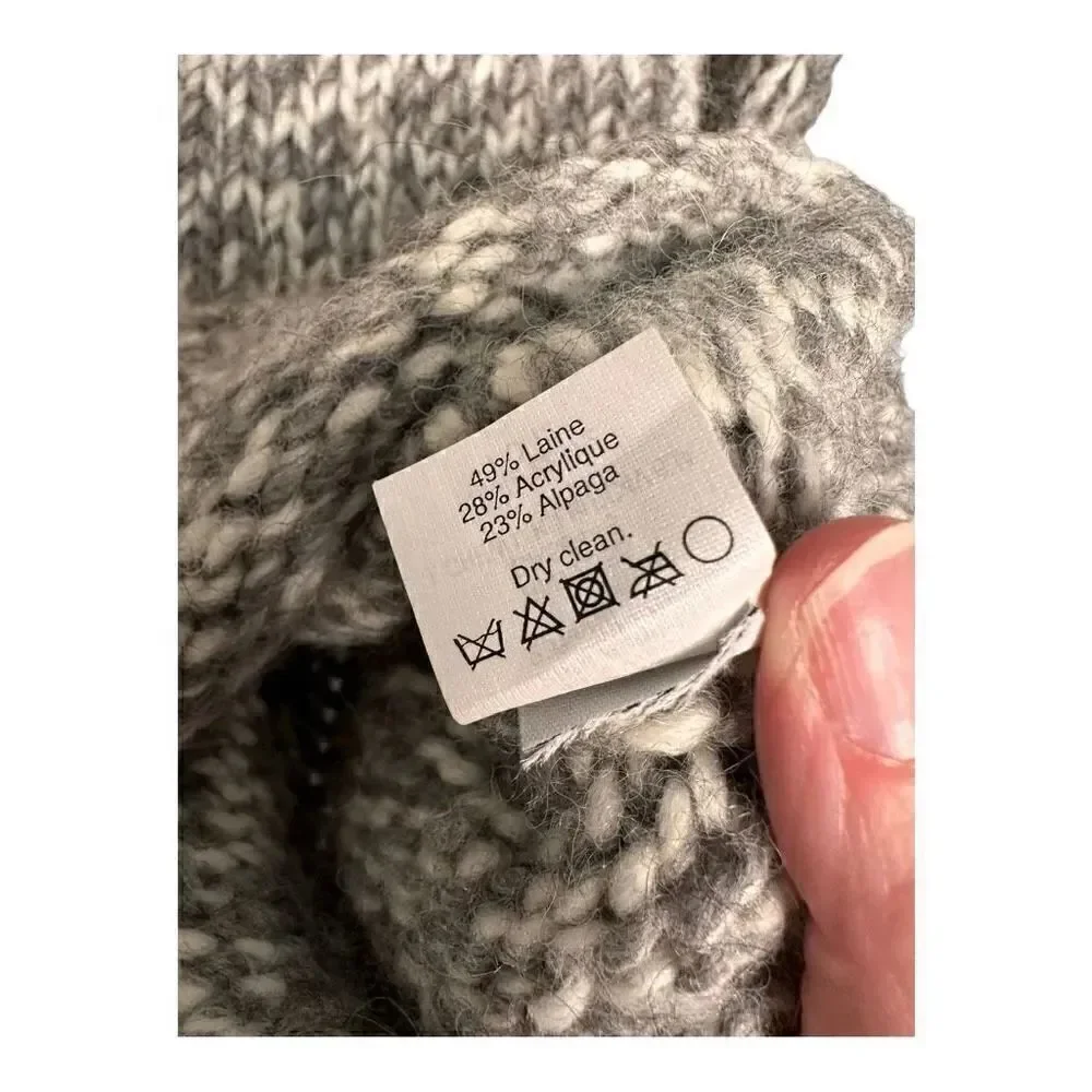 J. Crew colorblock cozy turtleneck sweater, cream & heather women’s size xxs